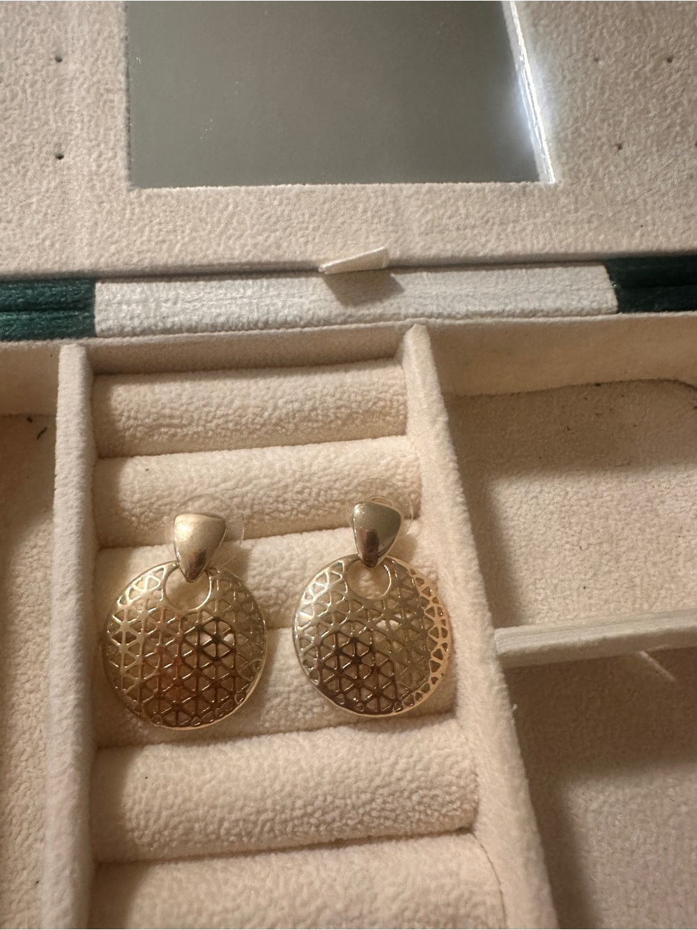 Gold-Tone Geometric Disc Drop Earrings - Women Jewelry